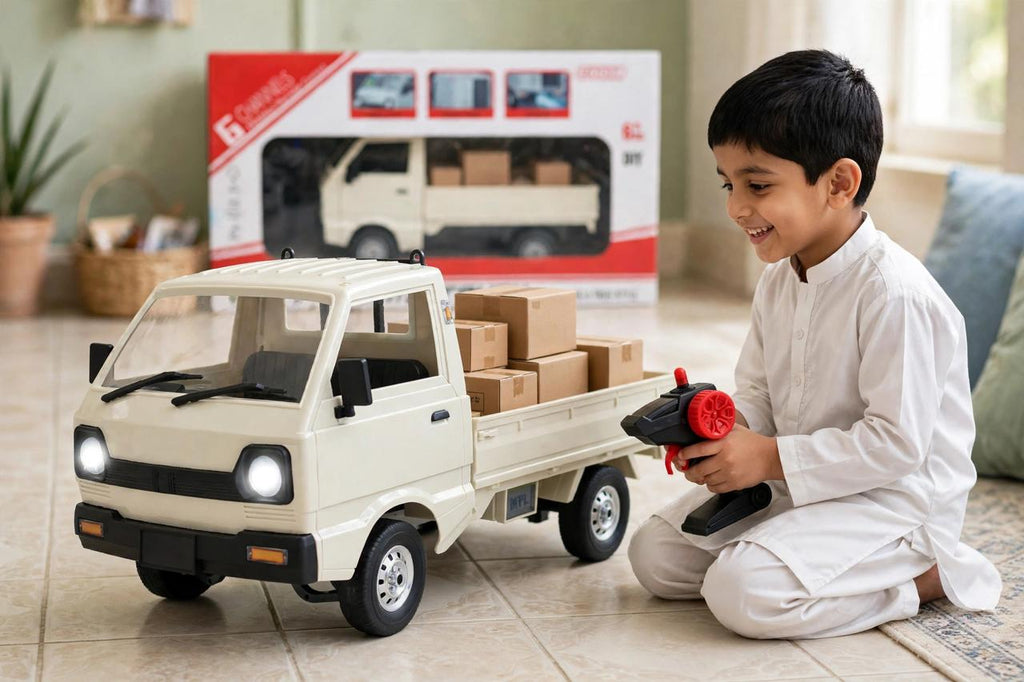 Remote Control Cargo Truck – 6-Channel Wireless Toy Truck