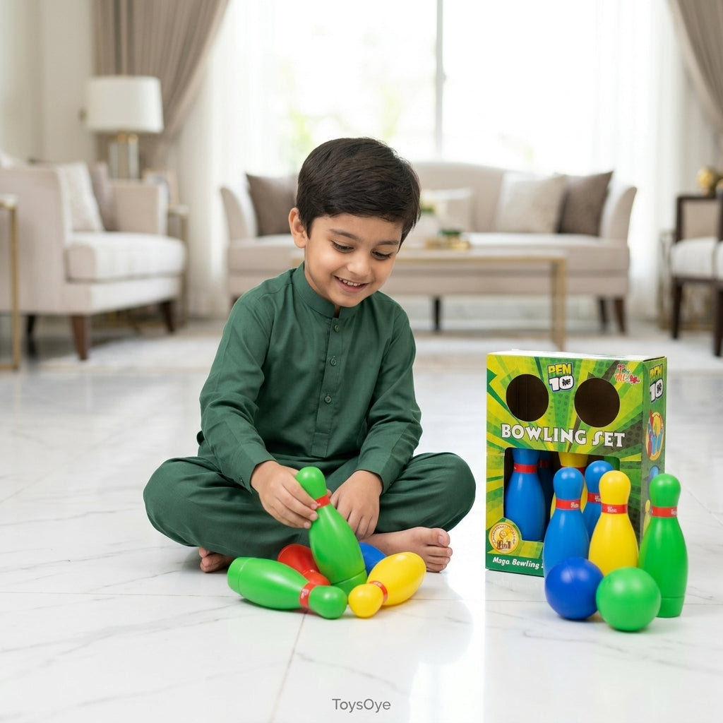 2-in-1 Bowling Game & Coin Bank Toy Set for Kids