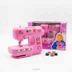 Kids Pretend Play Sewing Machine Toy with Light-Up Feature – Pink Toy Sewing Machine for Girls